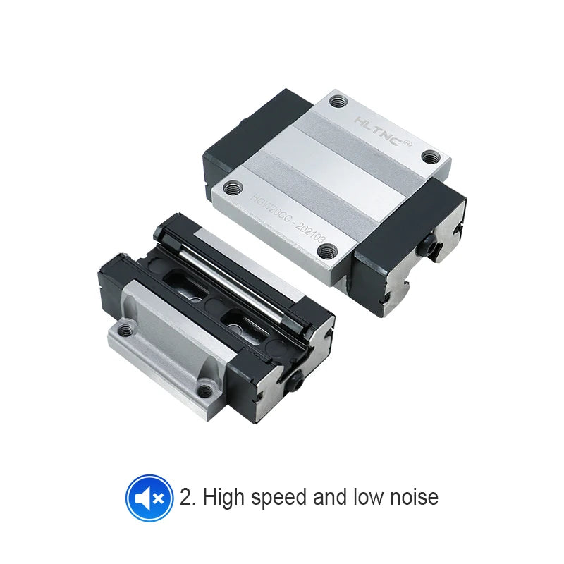 HLTNC 4Pcs HGH15CA HGW15CC Slider Block HGH15 CA HGW15 HGW15 CC Flange Steel Cage Carriages Fit HGR15 Linear Guide Rail For CNC