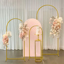 Wedding Arch Backdrop Stand Set of 3 Gold Metal Arch Backdrop Stand for Wedding Ceremony Baby Shower Birthday