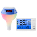 2025 NEW Intelligent Solar Powered Pool Thermometer With LED Digital Gauge 100 Meter Wireless Transmission green