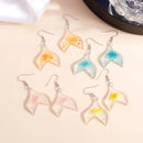 Süße farbige Sommer-Strand-Harz-Meerjungfrauen-Seestern-Ohrringe für Damen, Böhmische Hängeohrringe, Urlaubsschmuck-Accessoires für Damen