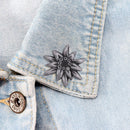 Retro edelweiss brooch. According to tradition, giving this flower to a loved one is a loyal commitment