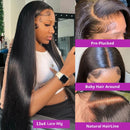 Smooth Straight Human Hair Lace Frontal Wig Straight 13x4 13x6 360 Full Lace Front Wigs Human Hair Brazilian Remy Hair 200%