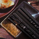 1 Paar japanische Essstäbchen schwarz Sushi Fast Food Nudeln Essstäbchen koreanisches Geschirr Küchenbarzubehör chinesisches Besteck