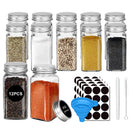 12pc 120ML bottle Glass Spice Bottle Jars Spice Jar Set Transparent Seasoning Storage Bottles Kitchen Salt Bottle