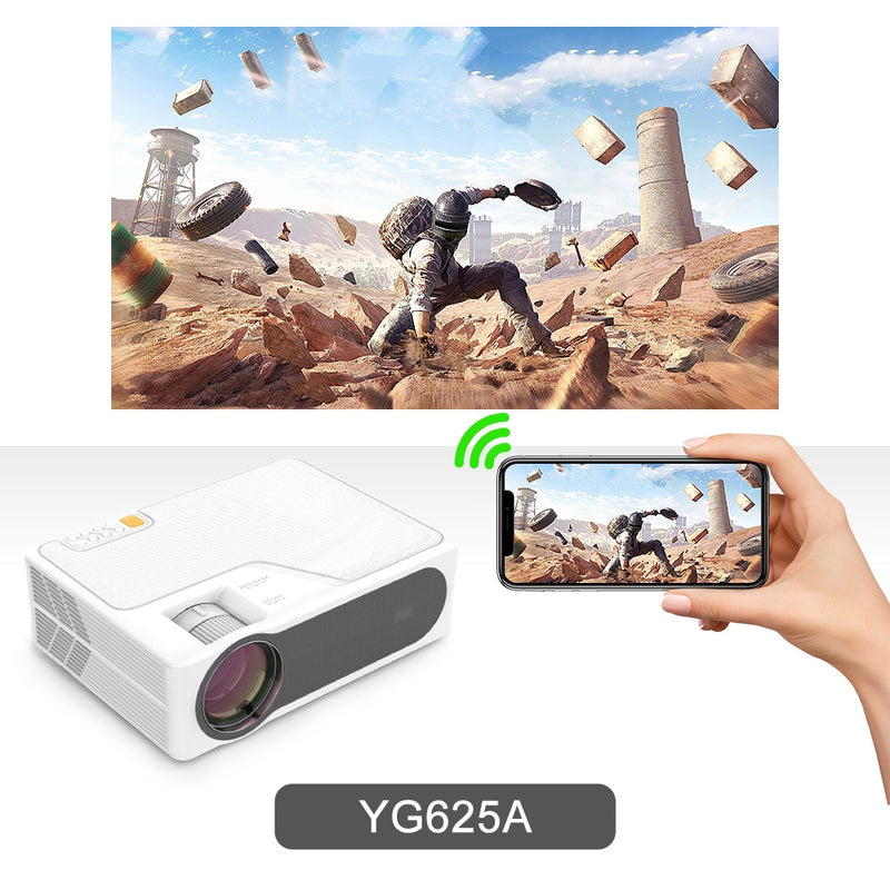 Everycom YG625 Projector LED LCD Native 1080P 7000 Lumens Support Bluetooth Full HD USB Video 4K Beamer for Home Cinema theater