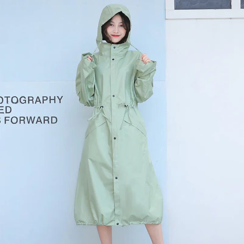 Adult raincoat female fashion hiking long increase waterproof windbreaker light body poncho male Japanese and Korean version