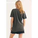 Gypsylady Women Black Tshirt Tee Cotton Cartoon Short Sleeve Vintage Women Summer Tops Female Streetwear Graphic Tees 2022