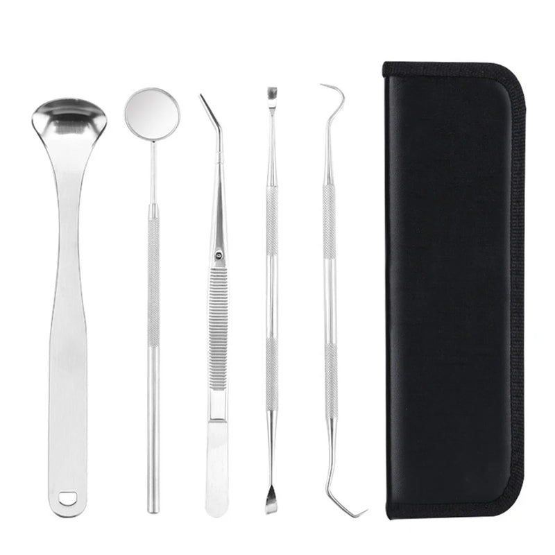 Teeth Cleaning Tools Dentist Tartar Scraper Scaler Plaque Remover Hygiene Instruments Kit