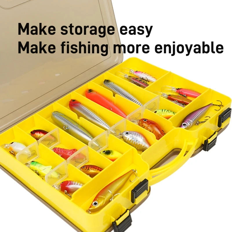 Fishing Tackle Box Club: Top-quality Multiple Sizes Crush-Proof Fishing Tackle Box with Double Sided Lure Box for Fishing Tackle