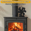 6leaf fireplace fan,winter warm home efficient heat distribution Winter fireplace fan Hot blast stove fan ecological quiet black