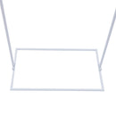 5FT Metal Wedding Arch Stand Rectangle Balloon Frame Backdrop Venue Decor Flower Display Rack for Wedding 155cm Gold/White