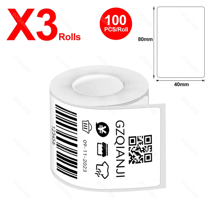 Wireless Label Printer P50 Inkless Bluetooth Thermal Label Maker Adhesive Label Sticker Machine DIY Pattern Barcode QR Code Tape