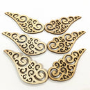 10Pcs Wooden Decor Angel Wings Hollow-Out Wood Chips Wing Patchs Diy Crafts Scrapbook Hand Made Decoration Accessories