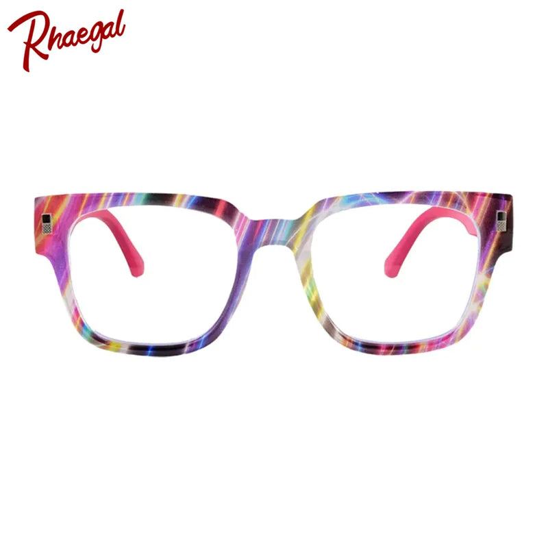 Rhaegal New Trendy Square Transparent Lense Blue Light Blocking Glasses for Women Men Computer Glasses for Eye Protection