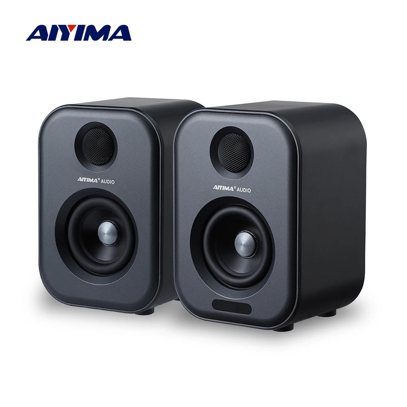 AIYIMA S400 Audio 80W Bookshelf Active Speakers Dual-Mode 3 Inch Bluetooth USB DAC for  HiFi Home Subwoofer Music System TV PC