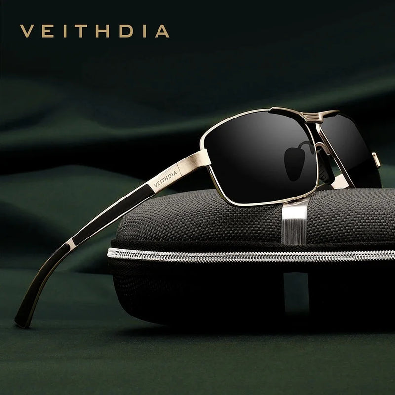 VEITHDIA Sunglasses Men Brand Designer Driving Fashion Polarized UV400 Lens Unisex Vintage Eyewear Male Glasses For Women V2490