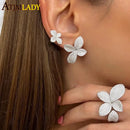 Shiny Marquise Leaf Cubic Zirconia CZ Paved Delicate Stud Earrings for Women Wedding Party Assorted Styles Jewelry Pendanties