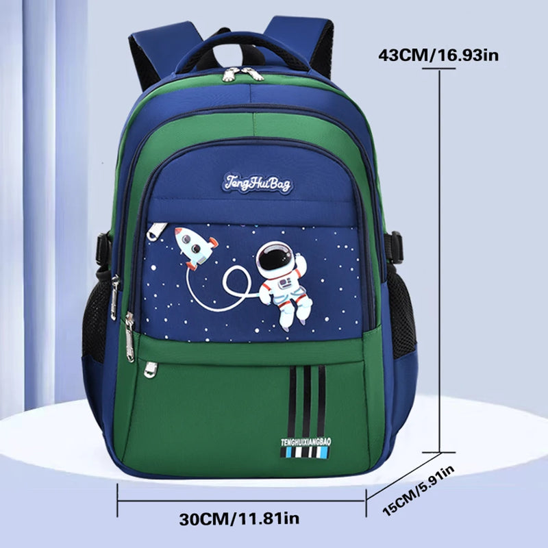 Elementary School Students Schoolbag Boys 1,2,3,4,5,6 Grades 6-12 Years Old Astronaut Shoulder Baglaptop Backpack Waterproof WEA