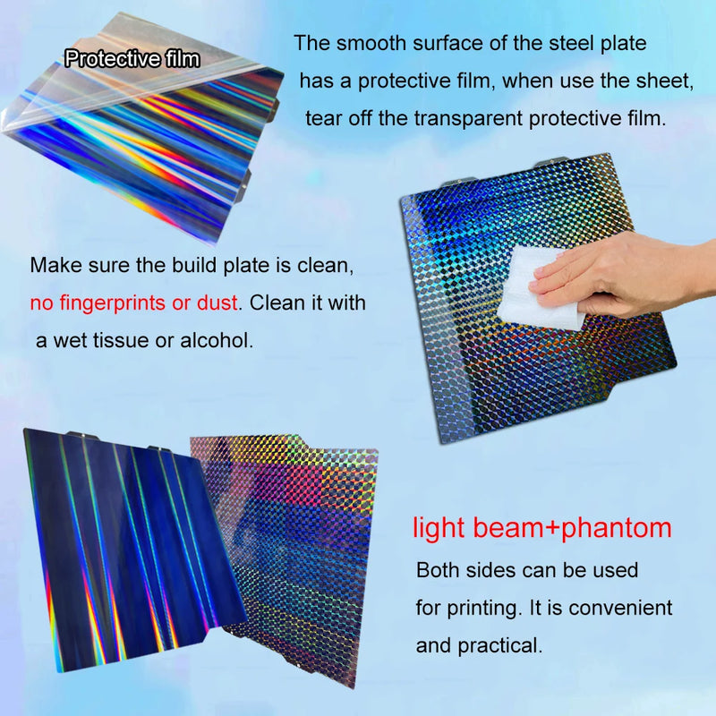 PEI Sheet for Bambulabs A1 Mini Bambu Lab Build Plate Smooh PEO PET H1H PEP Heat Bed Spring Steel Sheet Plate for Bamboo A1 Mini