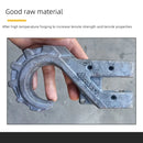 3/8" Winch Hook Heavy Duty Max 20 Ton Forged Steel With Rubber Protector Winch Tow Clevis Slipfor Synthetic Rope Winch Cable ATV
