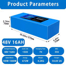 Aleaivy 48V 16Ah Electric Bike Lithium Battery Pack 16000mAh Li ion Ebike Battery for Bicycle Scooter Motorcycle with Charger