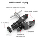 SmallRig Super Clamp with 1/4 and 3/8 Thread 2pcs Pack For 15mm-44mm Rods Cameras Lights Umbrellas Hhooks Shelves Camera Clamp