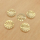 50Pcs 14-25mm Brooch Base Round Blank Tray Brooches Ring Earring Beaded Back Hole Pad Mesh Cabochon Bezel Setting Jewelry Making