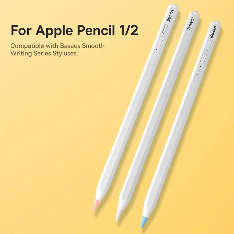 Baseus for Apple Pencil Tip Nib Double Layer 2B 2H Smooth Writing 12PCS Replacements Soft Hard Tip for Apple Pencil 2nd 1st Gen