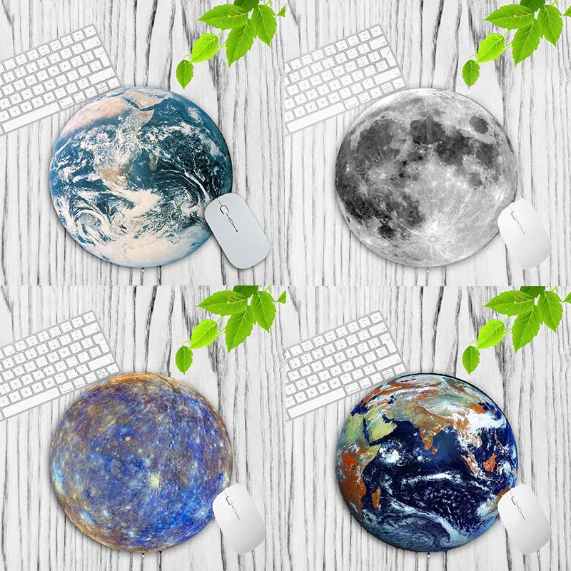 MRGBEST Earth Lunar Planet Carpet Desk Mat Pc Accessories Office Mouse Pad Table Cushion Mouse Mat Pad on The Table Keyboard Pad