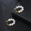 5-6mm Natural Freshwater Pearls Flat Round Shape Earrings 925 Sterling Silver Fashion Trendy Style Jewelry Gifts for Women