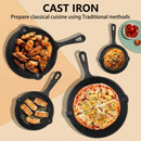 4pcs/1pc Cast Iron Frying Pan/Iron Pot Non-Stick Omelette Pan Home Steak Skillet Gas Stove Induction Saucepan with Double Drip-Spouts