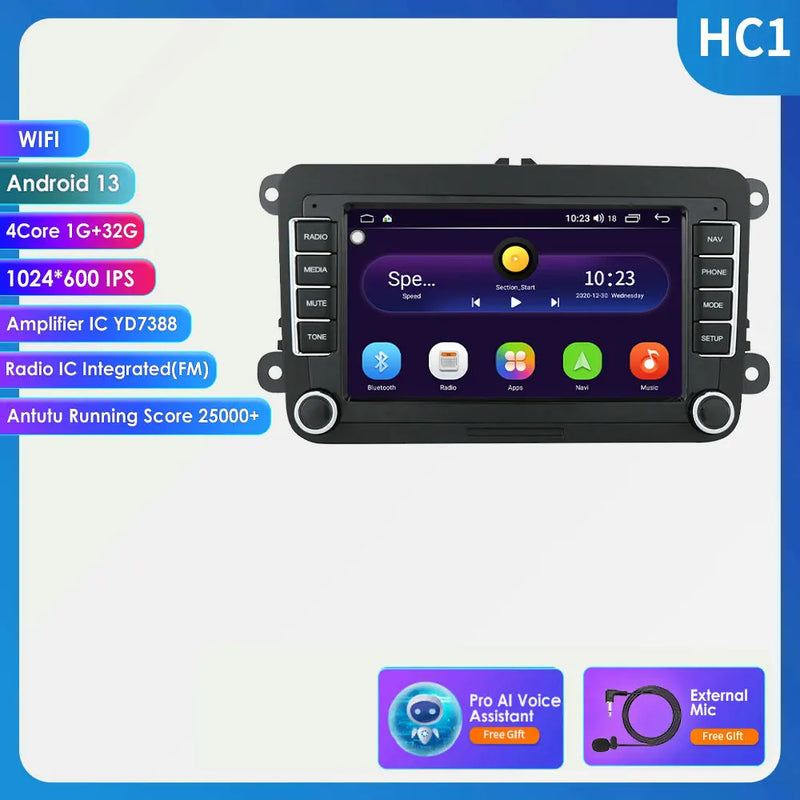 GPS Android 14 Auto Radio for Volkswagen VW Passat B6 B7 T5 Tiguan Touran GOLF POLO Carplay 4G Car Multimedia GPS 2din Autoradio