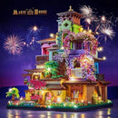 7080PCS Magisches Schloss Sakura Haus Bausteine Stadtmodell mit LED-Lichtern Mini-Ziegelspielzeug Weihnachtsgeschenke für Kinder