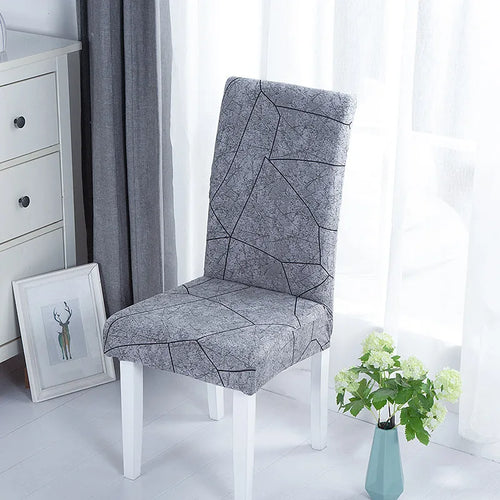 Geometric Spandex Chair Cover Stretch Elastic Slipcovers Chair Seat Covers For Dining Room Kitchen Wedding Banquet Hotel