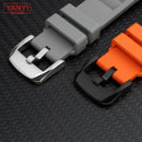 FKM Fluorine Rubber Watchband 20mm 21mm 22mm 24mm for breitling omega seiko casio mido watches band sport watch strap dustproof