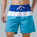 Trendy Color Block Pattern 3d Print Men Women Swim Trunks Quick Dry Drawstring Beach Shorts Men's Pants Swimwear Beach Short
