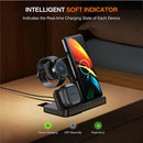 30W 3 in 1 Wireless Charger Stand For Samsung S22 S21 Fold 4 Galaxy Watch 5 Pro 4 3 Active 2/1 Buds Fast Charging Dock Station