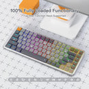 Redragon K652 75% Wireless RGB Mechanical Keyboard, Bluetooth\/2.4Ghz\/Wired Tri-Mode 84 Keys Ultra-Thin Gaming Keyboard