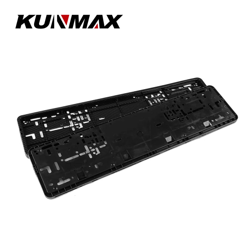 One pair Carbon Style European License Plate Frame Auto Accessory waterproof Holder with Mounting  License Plate