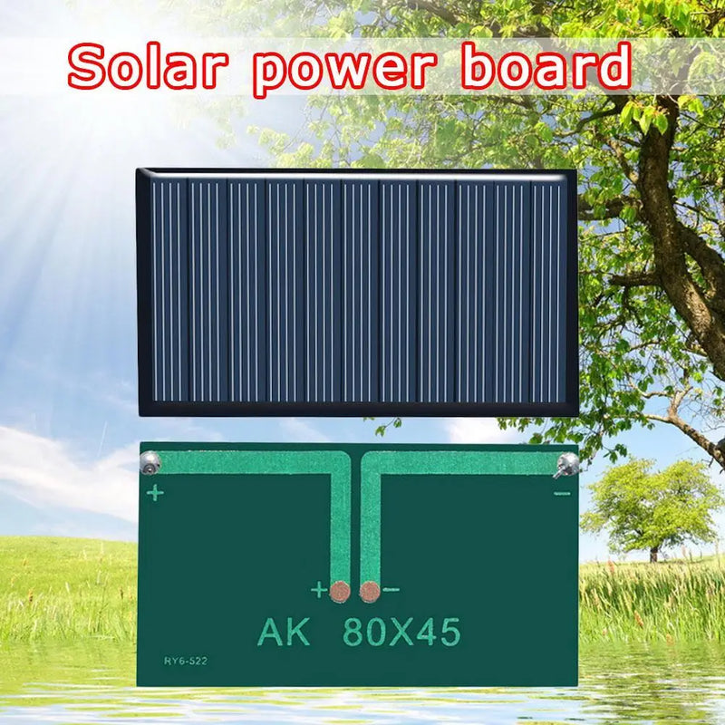 80x45mm Solar Panel Drop Glue Board Portable Generator Charger Outdoor Camping Power Supplies Garden Light Power Accessories