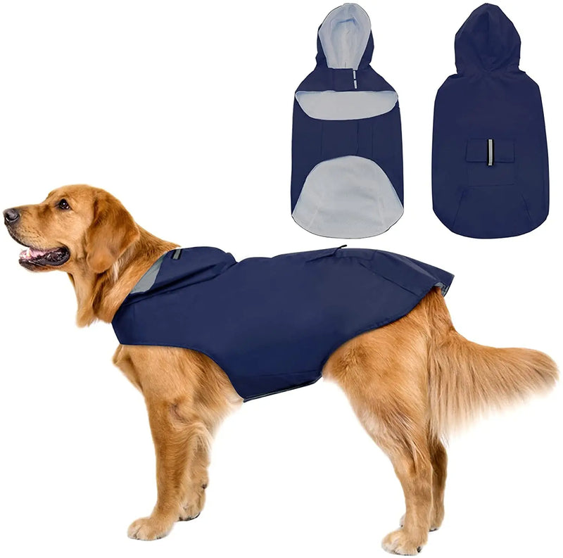 Reflective Dogs Rain Coat Dog Raincoat For Small Large Dogs Waterproof Clothes Golden Retriever Labrador Rain Cape Pet Costumes