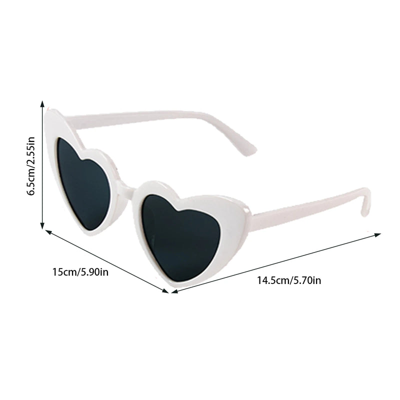 8pcs/6pcs Bachelorette Hen Party Sunglasses Black Heart Shaped Glasses Bride To Be Bridesmaid Gifts Wedding Bridal Shower Decor