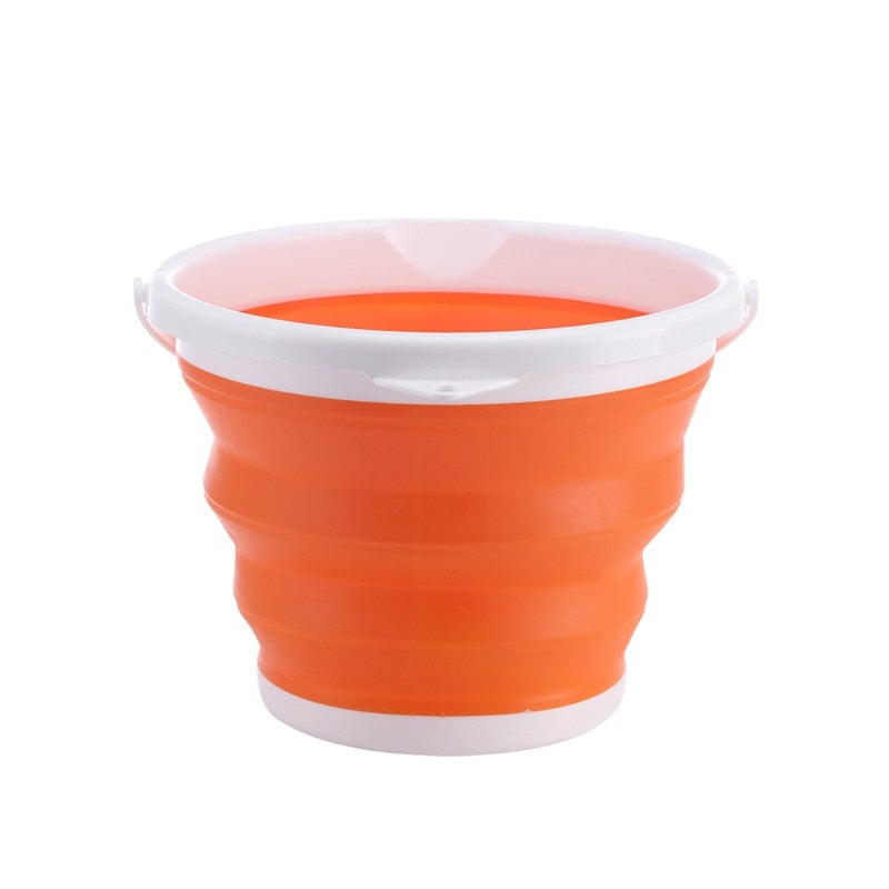 10L/5L/3 Collapsible Bucket Portable Folding Bucket Lid Silicone Car Washing Bucket Children Outdoor Fishing Travel Home Storage