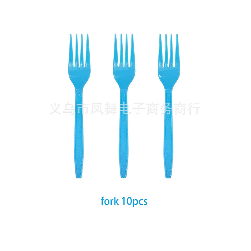 My First Tooth Blue Theme Party Disposable Tableware Stes Boy Girl First Tooth Birthday Party Decor Cups Plates  Napkins Banners