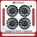 4PCS Wheel Cover Design For Tesla Model 3 Highland 2023-2025 18 Inch Right＆Left Hubcaps Storm Style Wheel Cover Accessories