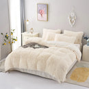Plush Duvet Cover Pillowcase Warm And Cozy Bedding Three-Piece Set of Skin-friendly Fabric for Single And Double Beds