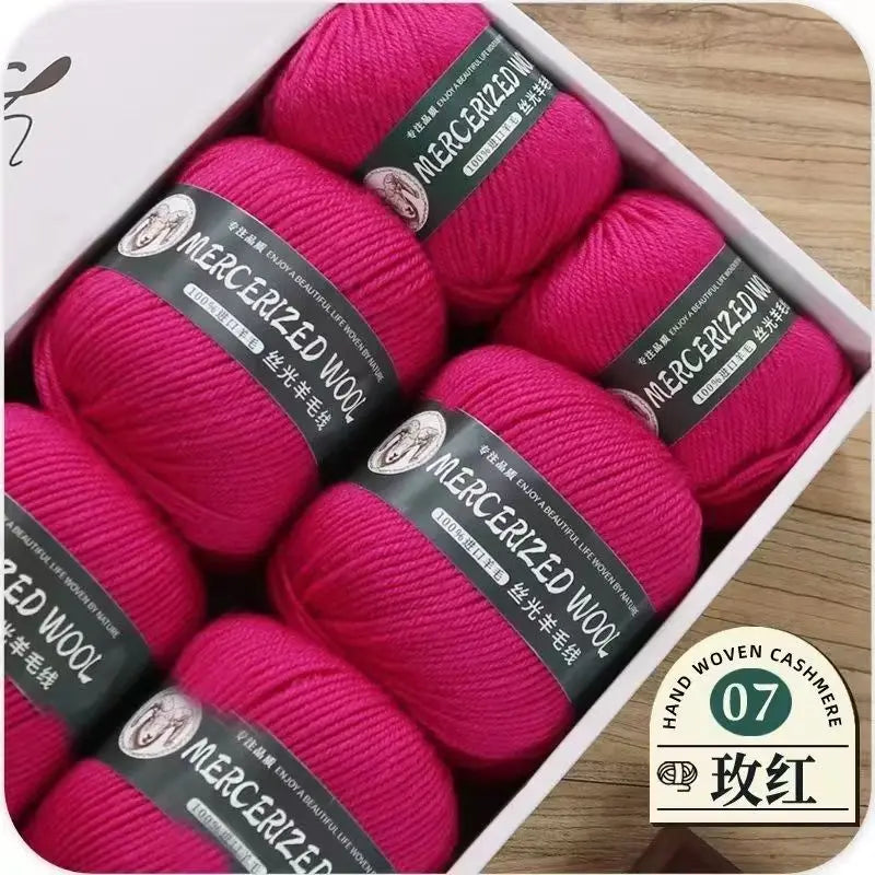 Hand-knitted Mongolian Cashmere Yarn for Cardigan Hat and Sweater, Worsted Woolen Wool, Hand-knitted Thread, 100g