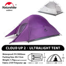 Naturehike Cloud Up 2 People Tent Ultralight 20D Camping Tent Waterproof Outdoor Hiking Travel Backpacking Cycling Fishing Tents