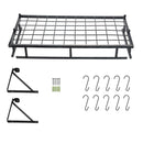 Kitchen Storage Rack Pan Rack Pot Rack Metal Hanging Pan Pot Rack Wall Mounted with 10 Hook Holders Kitchen Storage Organizer