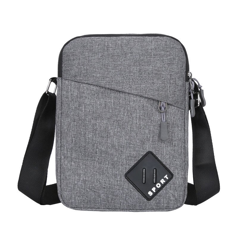 Xierya Men Messenger Bags Canvas Shoulder Bag Mens Simple Waterproof Crossbody Bag Travel Mini Satchel Bag for Man Waist Packet